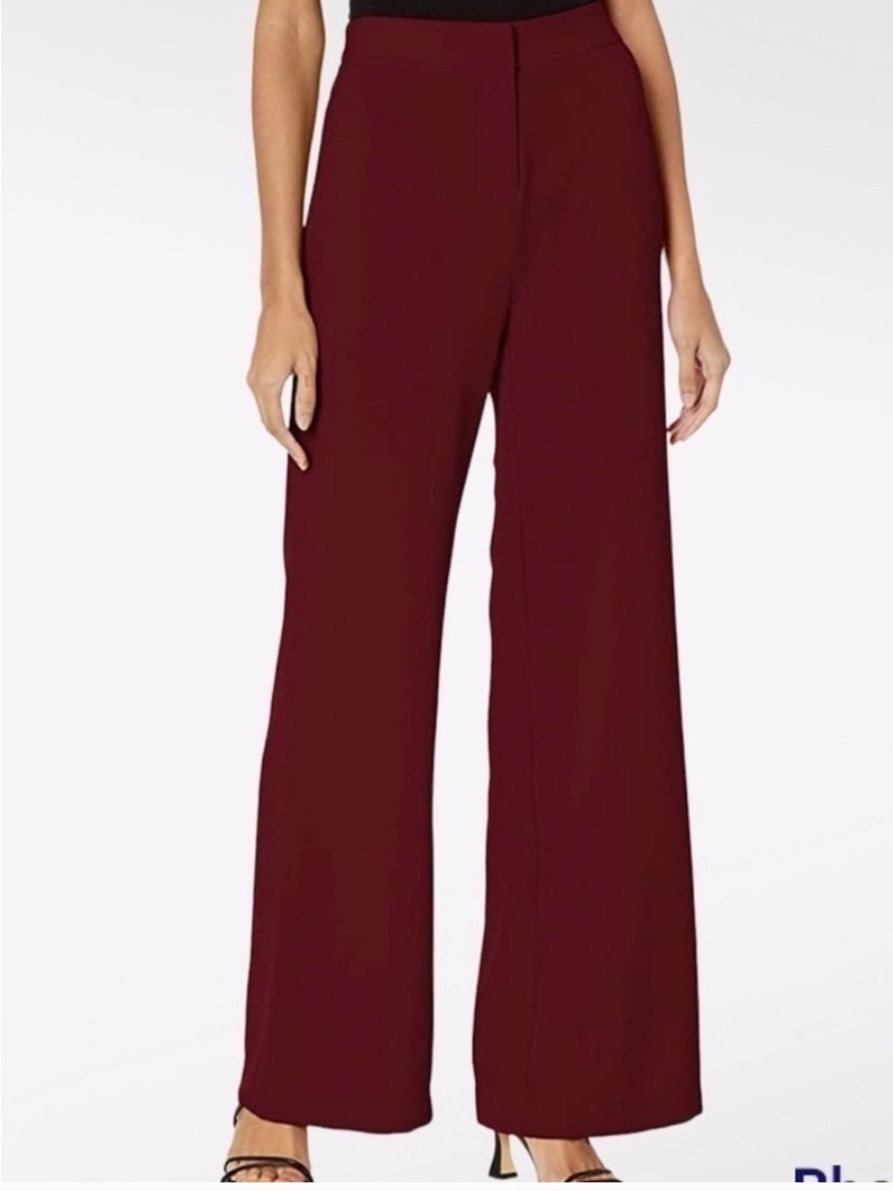 Nanette Lepore Wine Red Wide-Leg Trousers